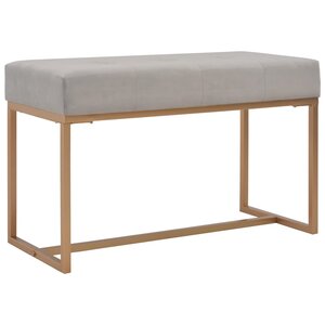 vidaXL Banc 80 cm Gris Velours