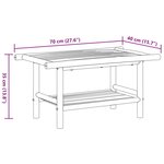 vidaXL Table basse 70x40x35 cm bambou