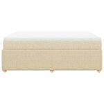 vidaXL Sommier à lattes de lit avec matelas Crème 140x200 cm Tissu
