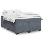 vidaXL Sommier à lattes de lit et matelas Gris foncé 140x200cm Velours