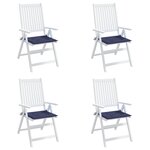 vidaXL Coussins de palette lot de 4 bleu marine 40x40x3cm tissu oxford