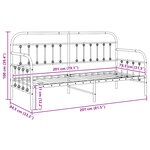 Lit banquette vidaXL Blanc 80x200 cm en Acier