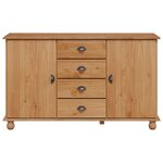 vidaXL Vitrine "ASKIM" 133 5x40x79 cm Bois de pin massif