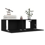 vidaXL Ensemble de meubles TV 6 Pièces Noir Bois d'ingénierie