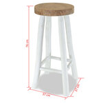 vidaXL Chaise de bar Bois de teck solide