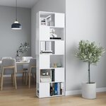 vidaXL Bibliothèque/Séparateur de pièce Blanc 60x24x186 cm
