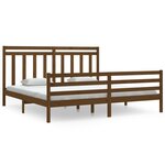 vidaXL Cadre de lit Marron miel Bois massif 200x200 cm