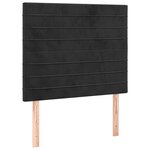 vidaXL Sommier à lattes de lit avec matelas Noir 100x200 cm Velours