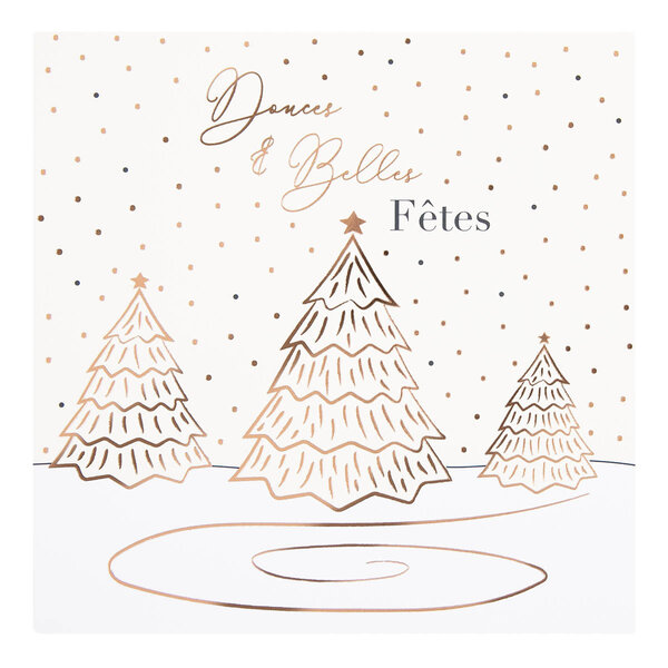 Carte De Vœux Etincelle Trio Sapins - Draeger paris