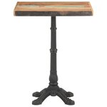 vidaXL Table de bistro 60x60x76 cm Bois massif de récupération