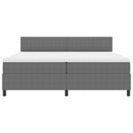 vidaXL Lit à sommier box avec matelas & lumière LED gris 200x200 cm tissu en velours côtelé