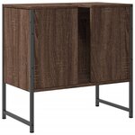 vidaXL Armoire lavabo de salle de bain chêne marron 60x33x60 cm
