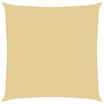 vidaXL Voile d'ombrage sable 3x3 m 100   polyester oxford