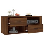vidaXL Meuble TV Chêne marron 100x35x40 cm Bois d'ingénierie