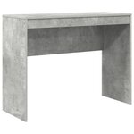 vidaXL Bureau avec rangement Gris béton Bois composite