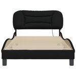 vidaXL Cadre de lit sans matelas noir 100x200 cm tissu