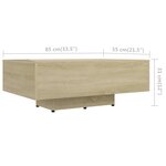 vidaXL Table basse Chêne sonoma 85x55x31 cm Bois d'ingénierie