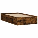 vidaXL Cadre de lit chêne fumé 100x200 cm