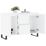 vidaXL Buffet blanc 104x35x70 cm bois d'ingénierie