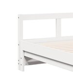 vidaXL Lit de jour et lit gigogne et matelas 90x200 cm bois pin massif