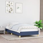 vidaXL Cadre de lit sans matelas bleu 100x200 cm tissu