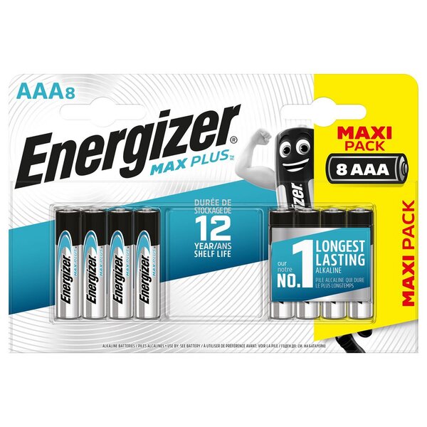 Pile alcaline AAA / LR3 Max Plus - Lot de 8 (paquet 8 unités)