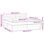 vidaXL Sommier à lattes de lit et matelas Gris foncé 200x200cm Velours