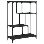 vidaXL Bibliothèque noir 81x36x115 cm bois d'ingénierie et acier