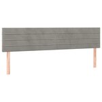 vidaXL Tête de lit à LED Gris clair 160x5x78/88 cm Velours