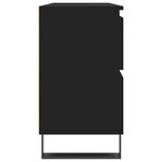 vidaXL Armoire de salle de bain noir 80x33x60 cm bois d'ingénierie