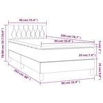 vidaXL Sommier à lattes de lit avec matelas Marron foncé 90x200 cm