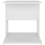 vidaXL Table d'appoint blanc 45x45x48 cm bois d'ingénierie