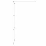 vidaXL Paroi de douche Argenté 140x195 cm Verre ESG transparent