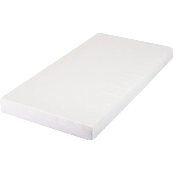 Matelas bébé droit polybambou déhoussable lavable - Blanc - 100 x 50 cm