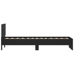 vidaXL Cadre de lit sans matelas avec lumières LED noir 75x190 cm