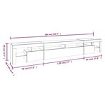 vidaXL Meuble TV avec lumières LED Noir 260x36 5x40 cm