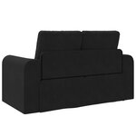 vidaXL Canapé-lit au sol 2-en-1 Noir 148x71x83 cm Velours