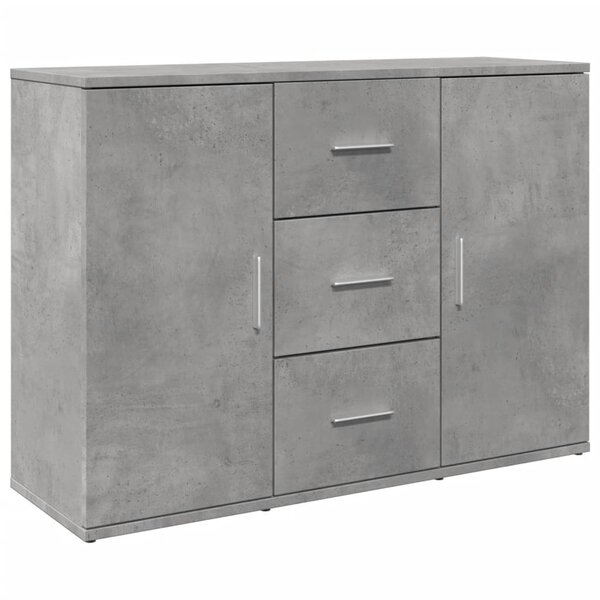 vidaXL Buffet gris béton 90 5x29 5x65 cm bois d'ingénierie