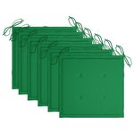 vidaXL Chaises à manger d'extérieur lot de 6 et coussins Acacia massif