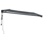 vidaXL Auvent rétractable anthracite 4x3 m tissu et aluminium