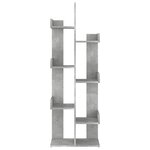 vidaXL Bibliothèque Gris béton 48x25 5x140 cm Bois d’ingénierie
