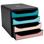 Module De Classement Big Box 4 Tiroirs Skandi - Couleurs Assorties - Exacompta