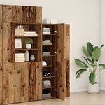vidaXL Highboard en vieux bois 40x42.5x185 cm en bois reconstitué