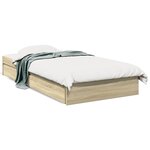 vidaXL Cadre de lit et tiroirs chêne sonoma 90x190cm bois d'ingénierie