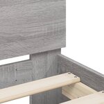vidaXL Cadre de lit avec LED sans matelas sonoma gris 140x190 cm