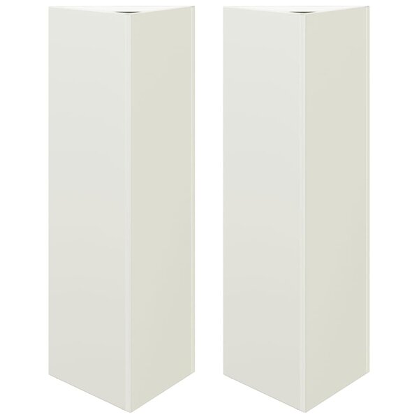 vidaXL Jardinières 2 Pièces blanc triangulaire 30x26x75 cm acier