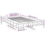 vidaXL Cadre de lit sonoma gris 160x200 cm bois d'ingénierie