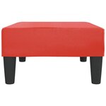 vidaXL Repose-pied Rouge 78x56x32 cm Similicuir