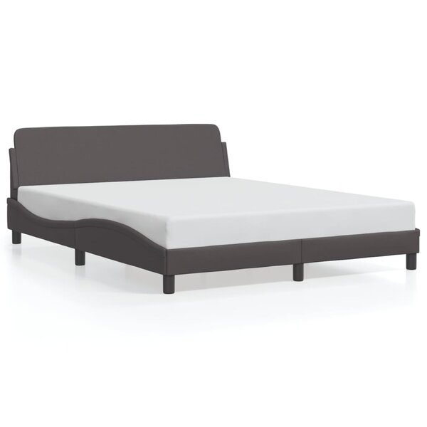vidaXL Cadre de lit sans matelas gris 160x200 cm similicuir