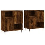 vidaXL Buffets 2 Pièces chêne fumé bois d'ingénierie